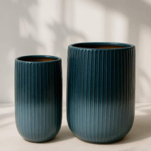 Glaze Dark Blue Ceramic Pot