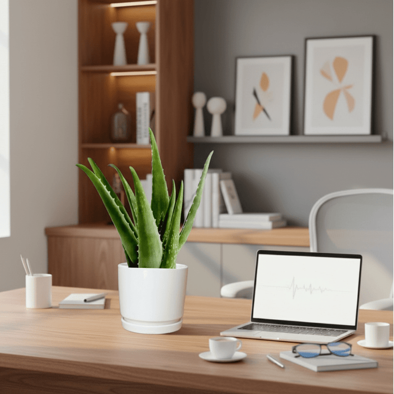 Aloe vera "Indoor" or Medicina Aloe 25-30cm الألوة فيرا in Ceramic Pot