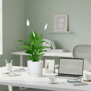 Peace Lily or Spathiphyllum or "زنبق السلام"