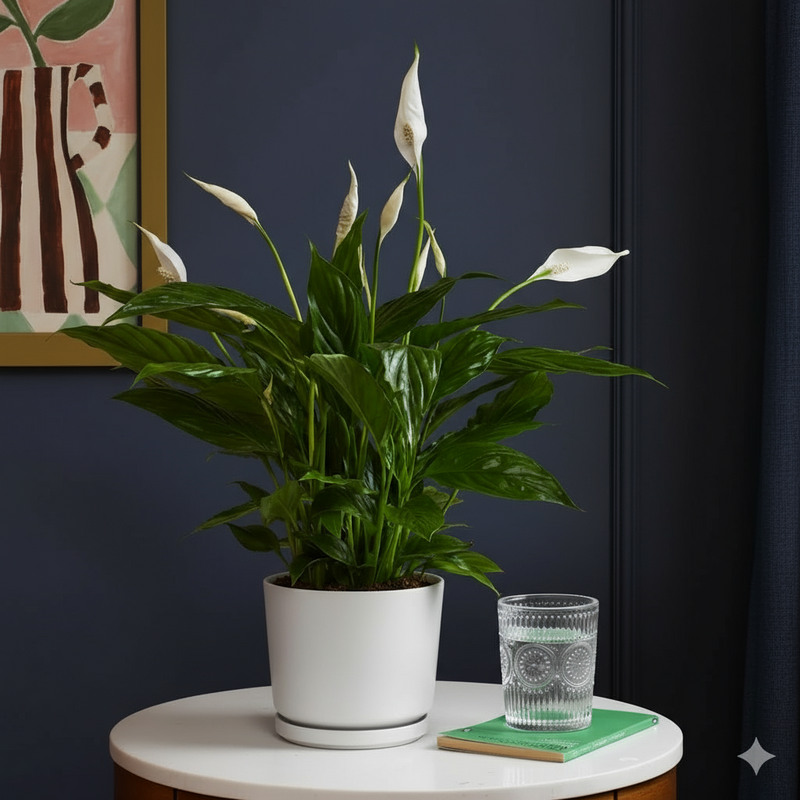 Peace Lily or Spathiphyllum or "زنبق السلام"