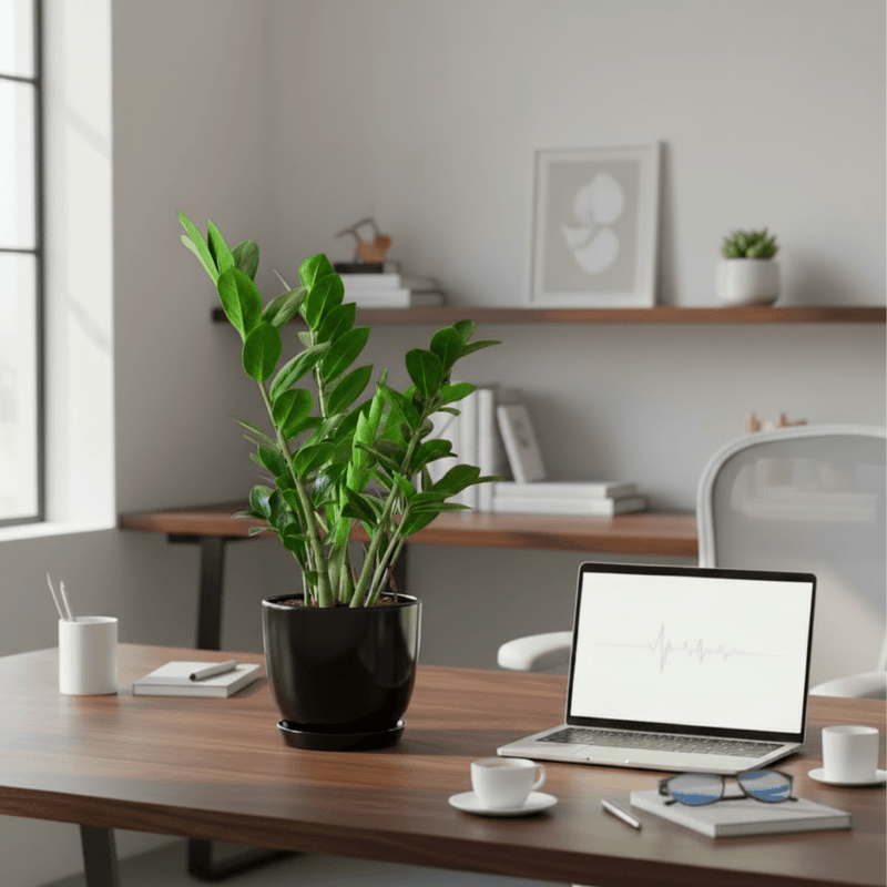 Zamioculcas Zamiifolia, Zanzibar Gem or ZZ Plant in Ceramic Pot - Image 2