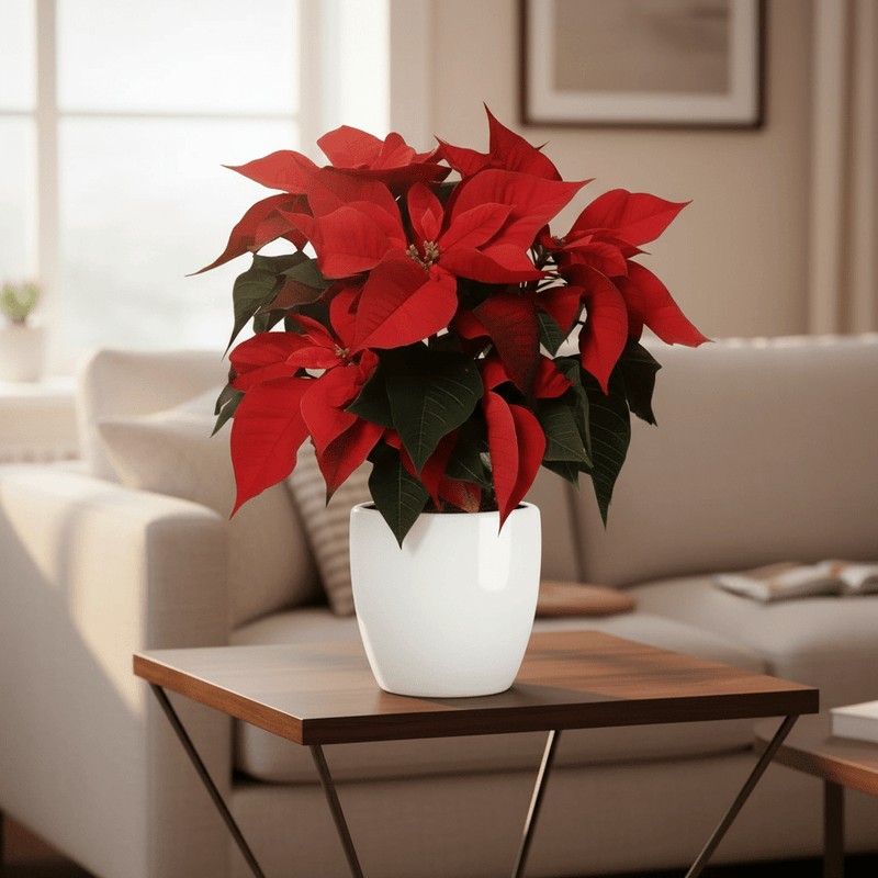 Euphorbia Pulcherrima (Titan Red) Or Poinsettia 30-40cm