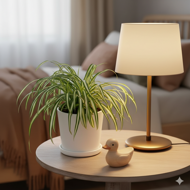 Spider Plant or Air Plant (Chlorophytum Comosum 'Variegatum')