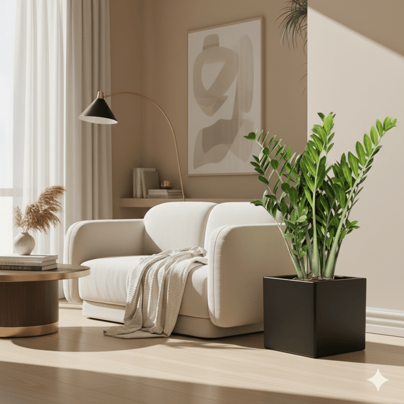 Zamioculcas Zamiifolia, Zanzibar Gem or ZZ Plant in Grp Square Pot 30x30