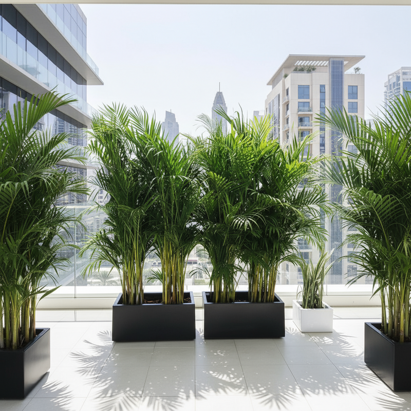 Areca Palm 1.2-1.5m Outdoor In Fiber Glass Pot (GRP)(70x30x30) - Image 7
